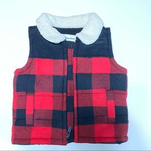 Baby Old navy red plaid vest